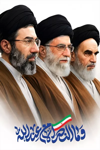 عکس رهبران ایران با آیه و ما النصر الا من عند الله