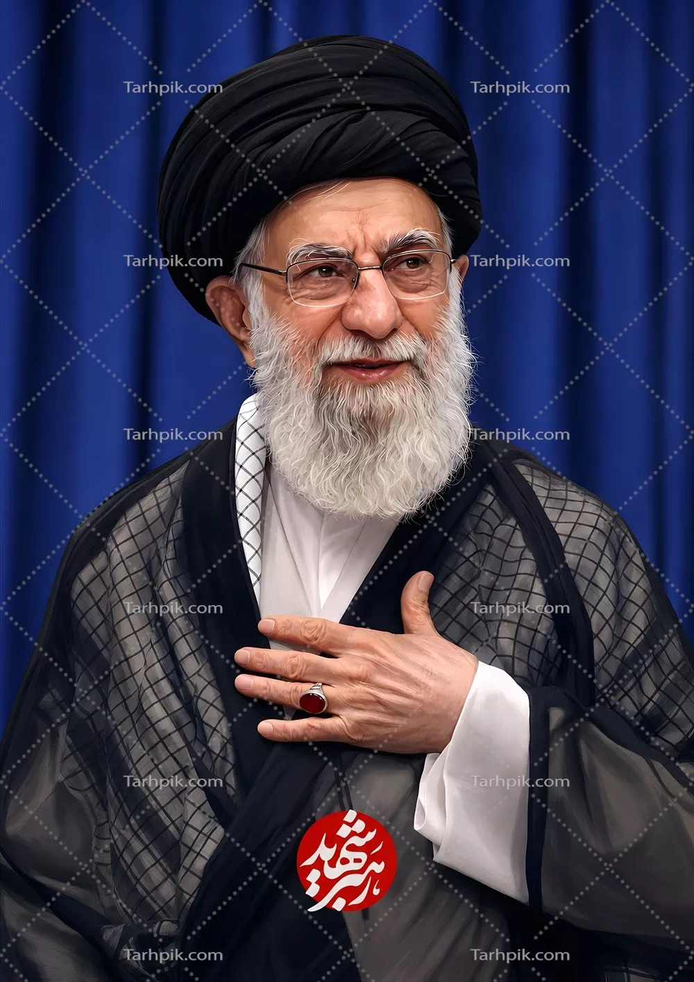 عکس پوستر گرافیکی رهبر شهید با کیفیت بالا برای چاپ و استفاده