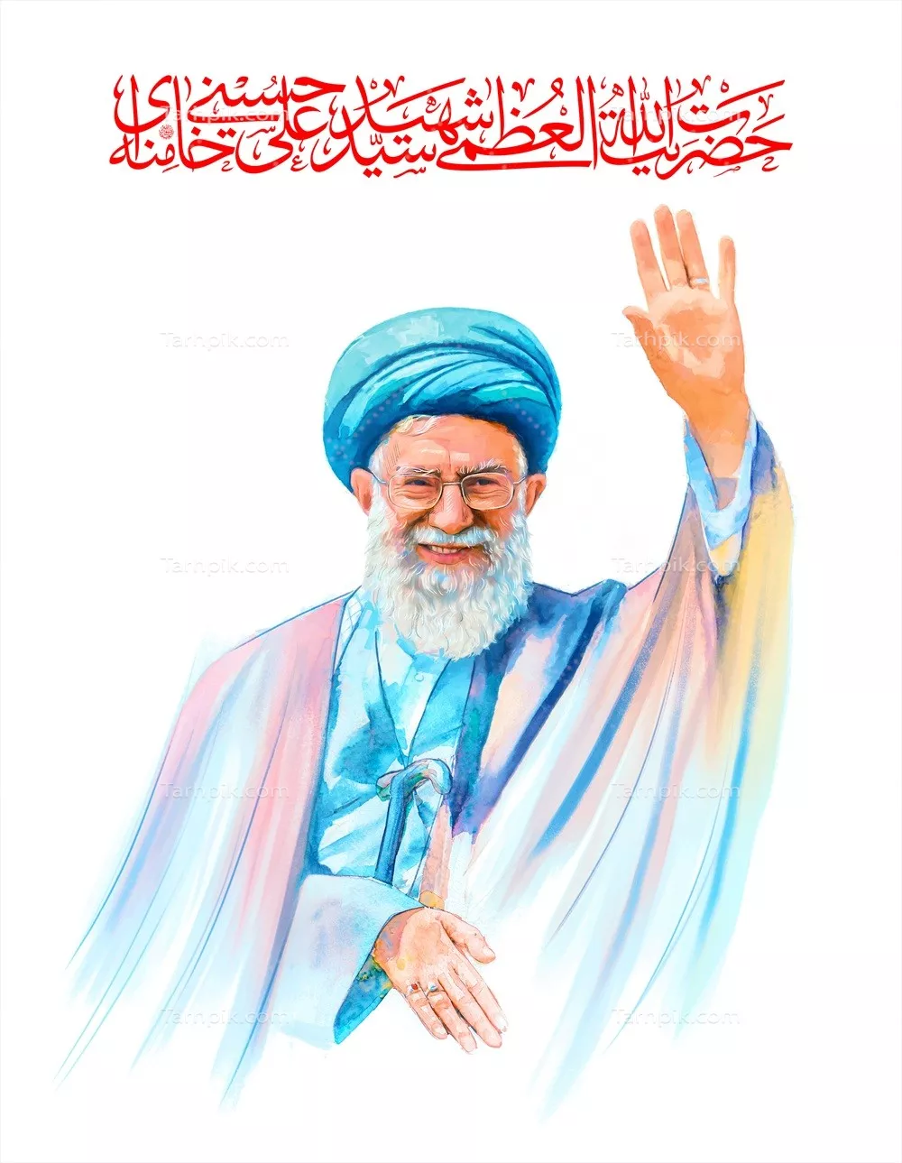 عکس پوستر گرافیکی مقام معظم رهبری، امام خامنه‌ای شهید گرانقدر