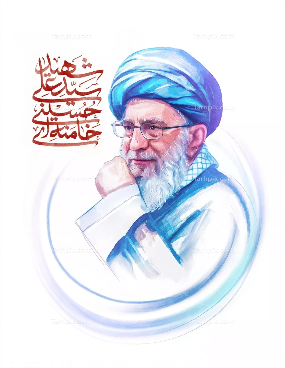 عکس پوستر سید الشهداء انقلاب - سید علی خامنه‌ای