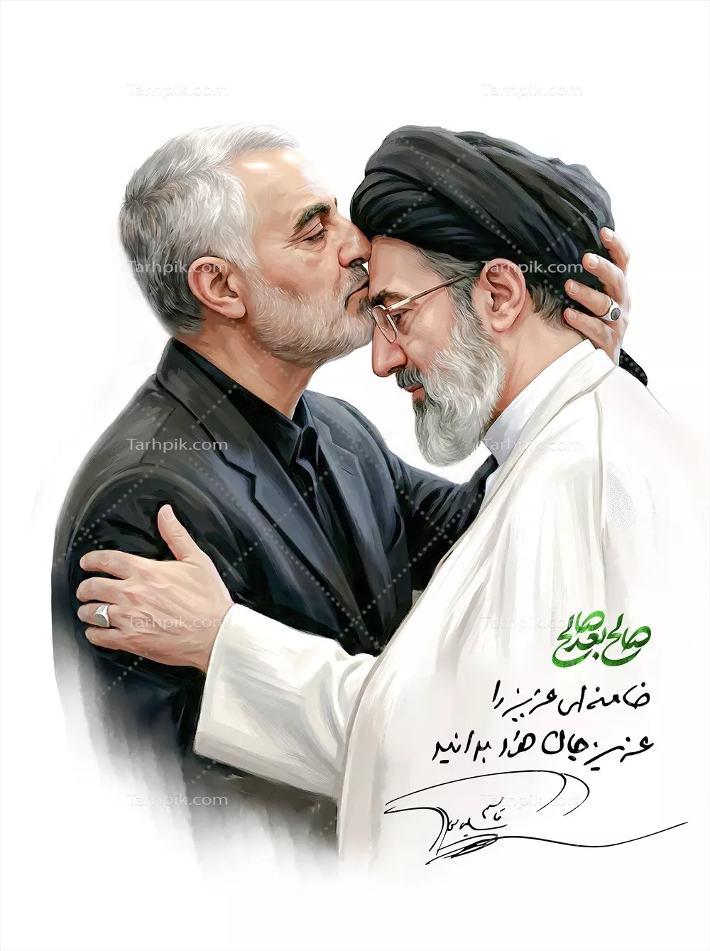 عکس حاج قاسم سلیمانی و آقا مجتبی خامنهای