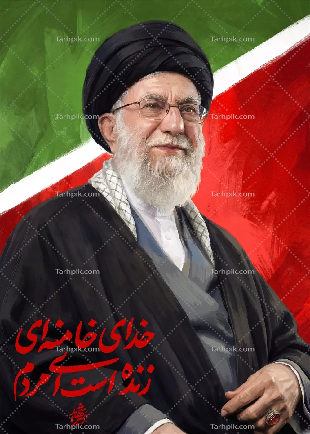 عکس خداوند خامنهای هنوز زنده است: تحلیلی بر ایدئولوژی و رهبری در ایران