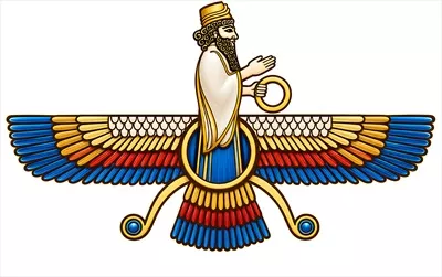عکس تصویر گرافیکی از فرورهر: نماد باستانی ایرانیان و معنای عمیق آن