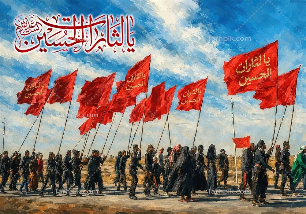 عکس پوستر پیاده‌روی اربعین: نماد عشق و ارادت به امام حسین (ع)