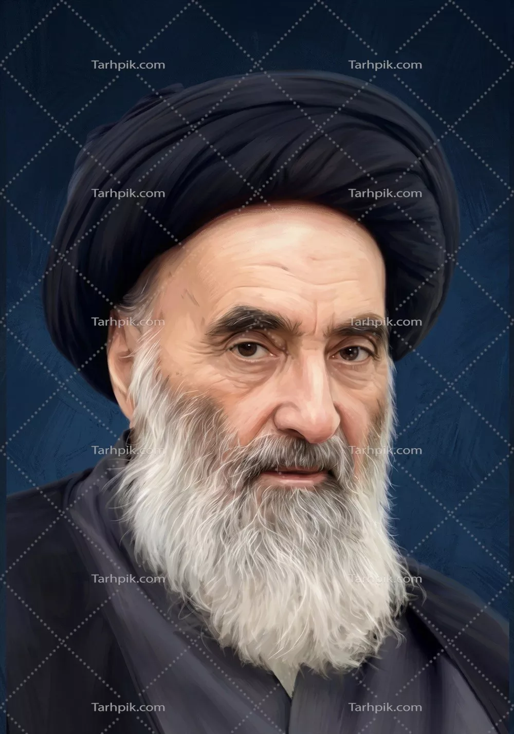 عکس آیت الله سید علی سیستانی با کیفیت عالی
