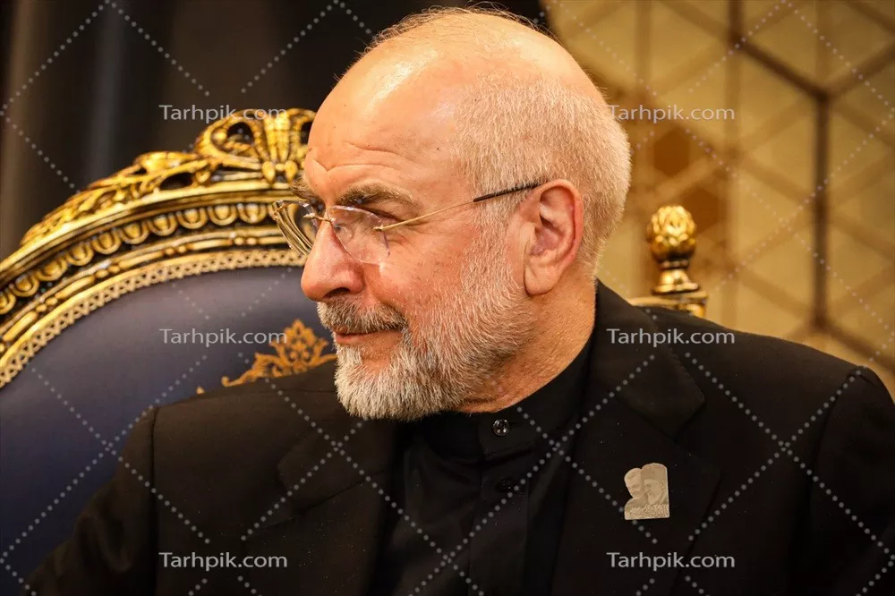 عکس نمای نزدیک از چهره محمد باقر قالیباف، سیاستمدار و رئیس مجلس شورای اسلامی