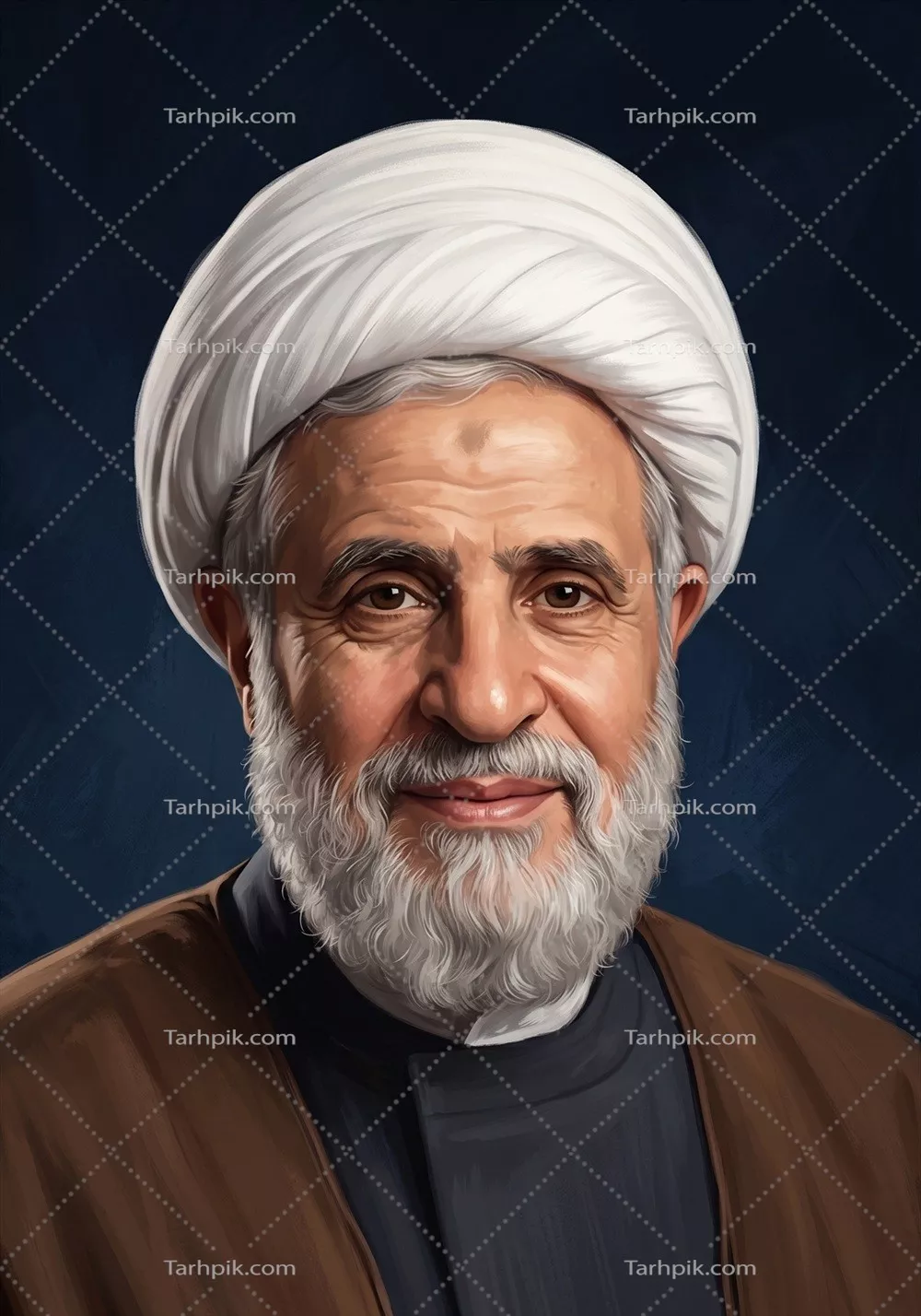 عکس پوستر تصویر شیخ نعیم قاسم دبیر کل حزب الله لبنان