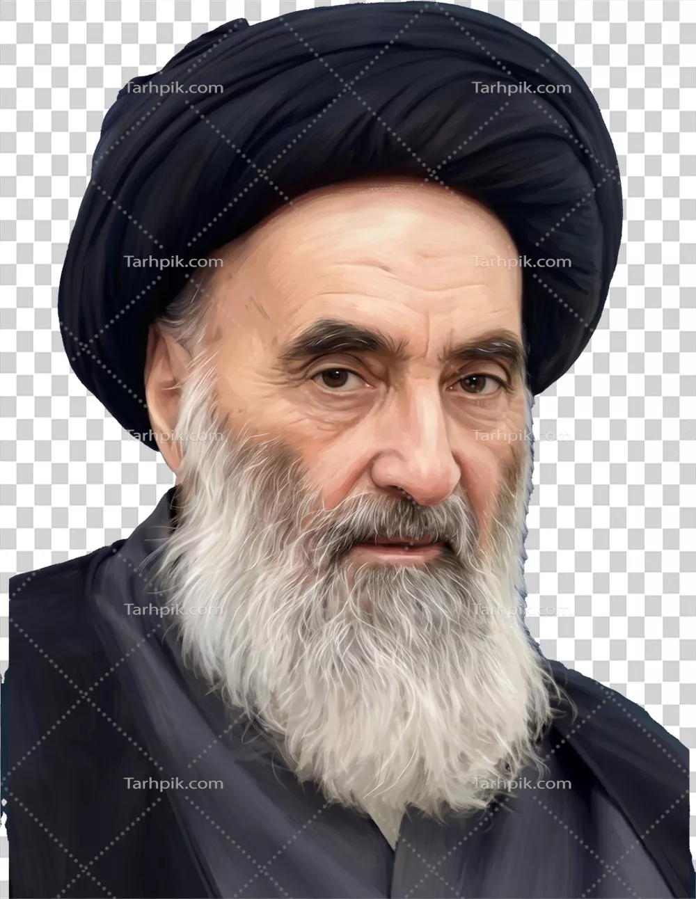عکس آیت الله سیدعلی سیستانی بدون پس زمینه