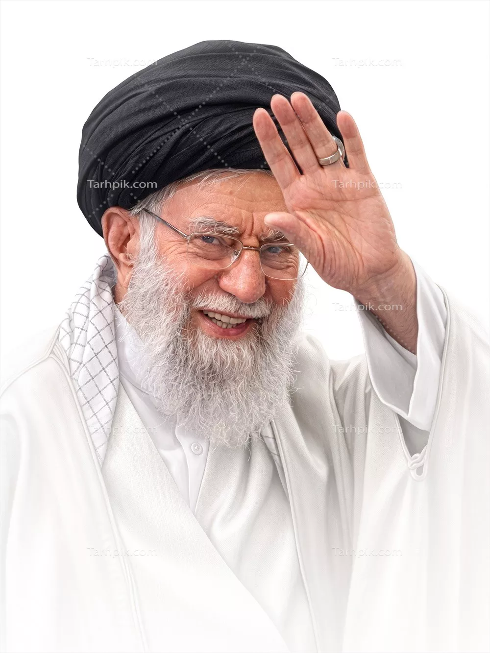 عکس پوستر سفید امام خامنهای – تصویر با کیفیت بالا و جذاب