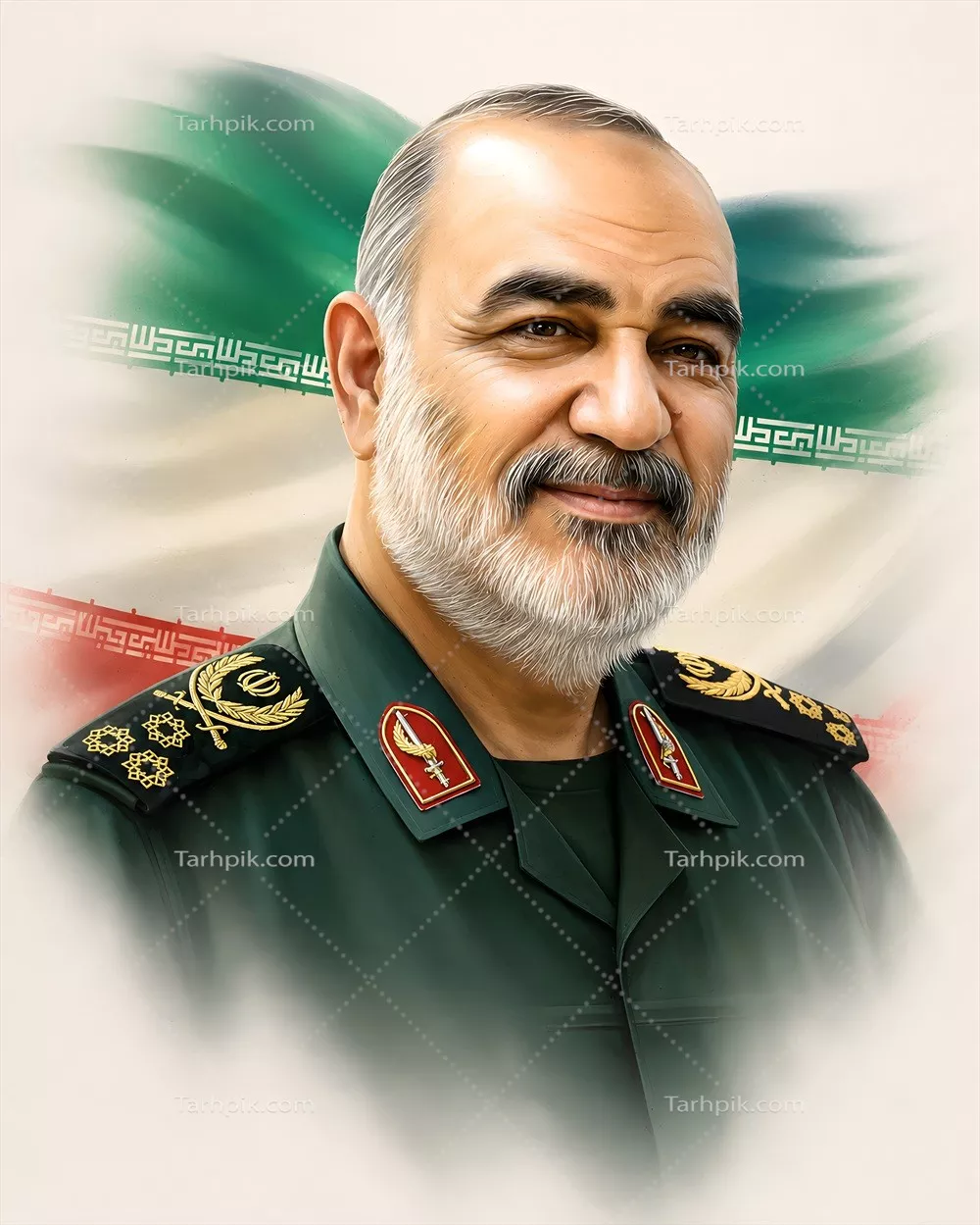 عکس پوستر سردار حسین سلامی: فرمانده کل سپاه پاسداران انقلاب اسلامی ایران