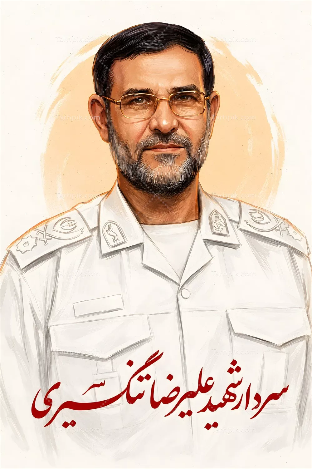 عکس پوستر سردار شهید علی‌رضا تنگسیری: قهرمانی در دفاع از میهن و ارزش‌ها