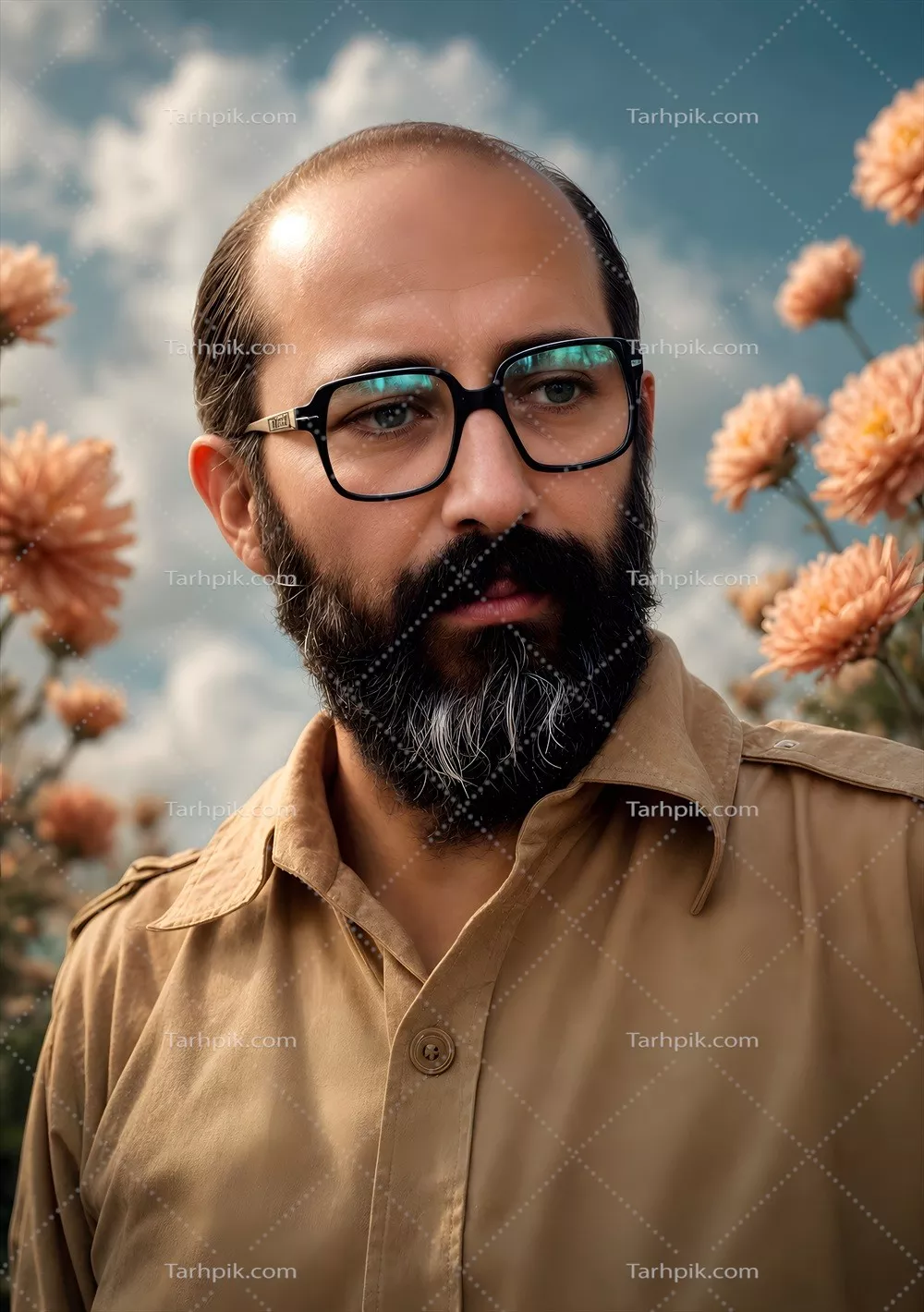 عکس پوستر شهید مصطفی چمران - نماد فداکاری و ایثار در تاریخ ایران