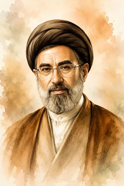 عکس پوستر گرافیکی سید مجتبی خامنه‌ای: زیبایی و ابعاد معنوی در هنر
