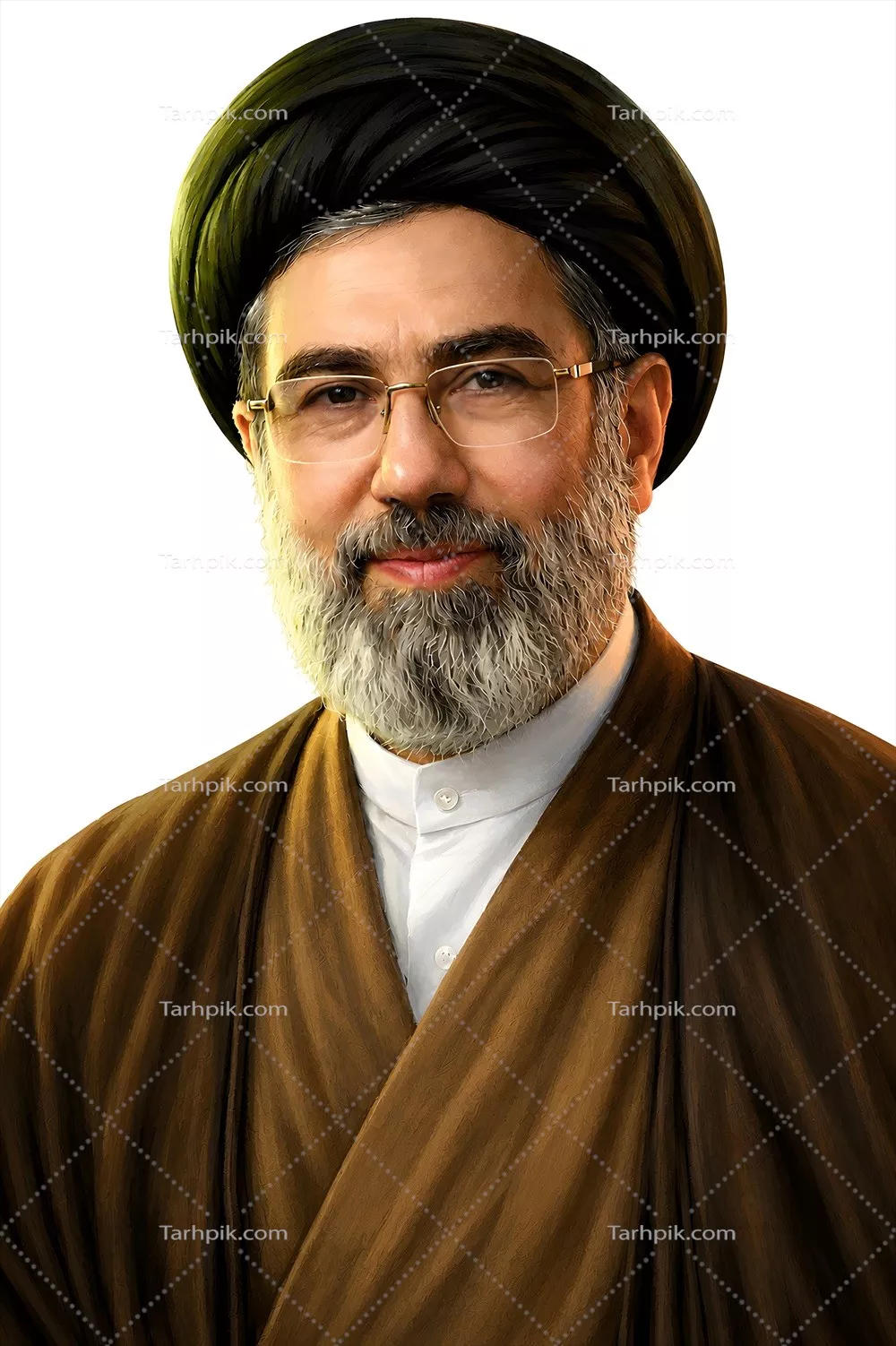 عکس تصویر با کیفیت عالی از رهبر معظم انقلاب بر روی پس زمینه سفید
