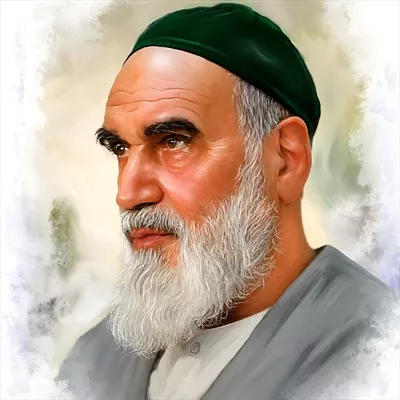 عکس پوستر با کیفیت بالا از بزرگ امام خمینی - میراثی از تاریخ معاصر ایران