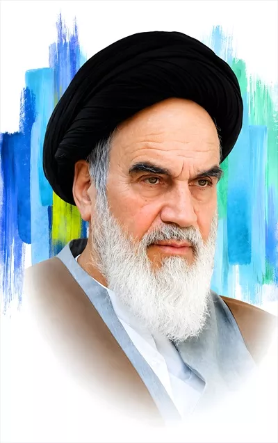 عکس پوستر سید روحالله موسوی خمینی: نگاهی به چهره بزرگ تاریخ ایران