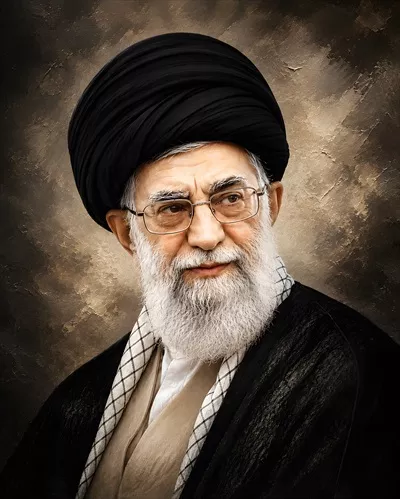 عکس پوستر شهید رهبر ایران سیدAli خامنهای: تصویر و یادوارهای از رهبری فرهیخته