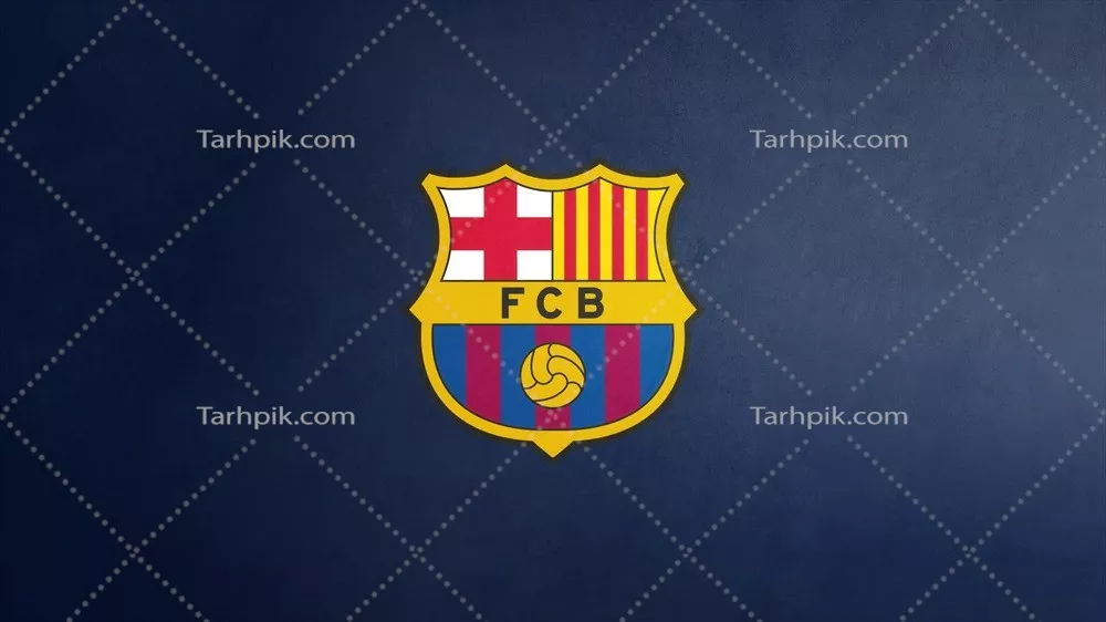 عکستصویر زمینه آبی دریایی FC Barcelona با طراحی خاص و کیفیت عالی