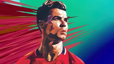 عکس پوستر گرافیکی کریستیانو رونالدو: نماد فوتبال مدرن و الهام‌بخش جوانان