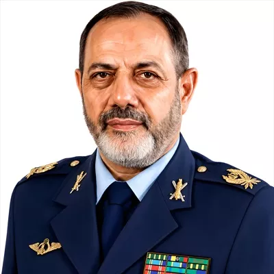 عکس سردار شهید عزیز نصیرزاده با پس زمینه سفید ساده