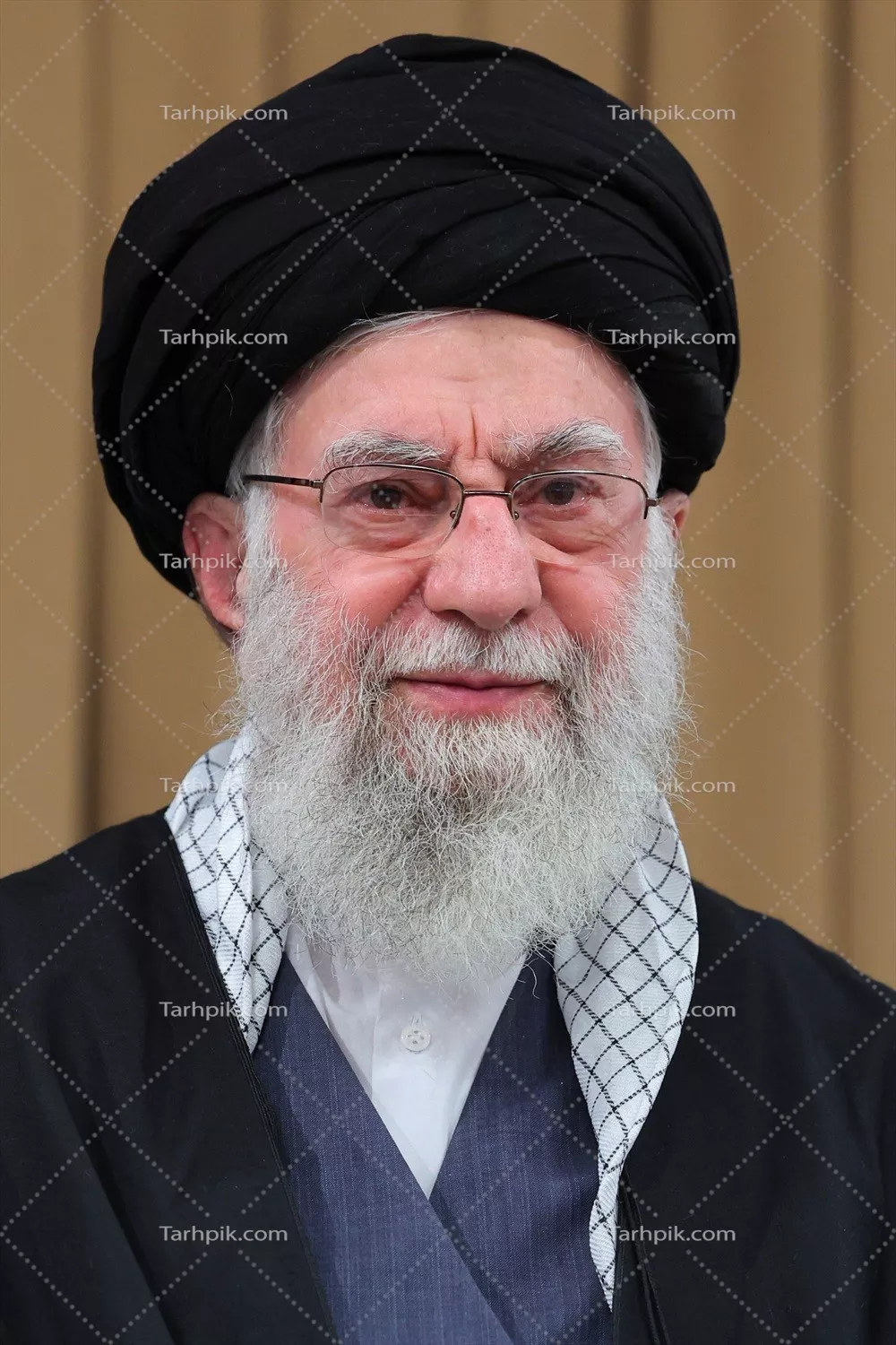 عکس با کیفیت نمای نزدیک شهید خامنه ای با وضوح بالا