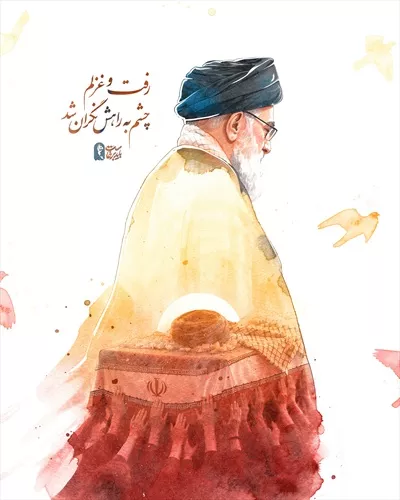 عکس پوستر شهادت مظلومانه رهبر شهید با طراحی خاص و احساسی