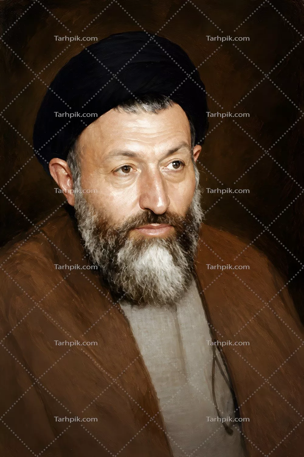 عکس پوستر گرافیکی و هنری شهید بهشتی برای نمایش ارزش های او
