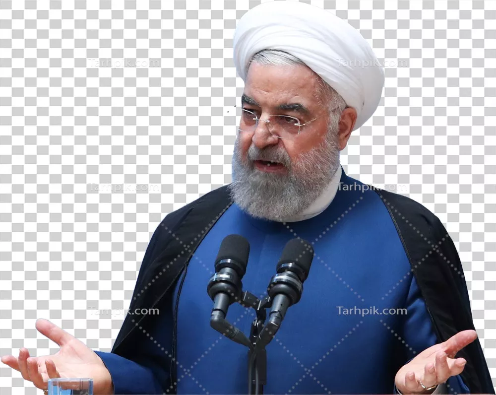 عکس دوربری حسن روحانی بدون پس زمینه و با کیفیت بالا برای استفاده در طراحی