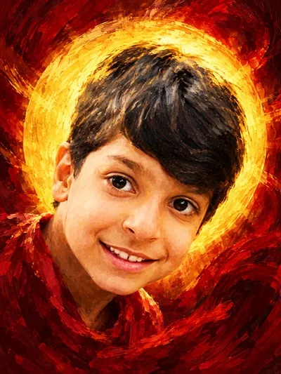 عکس شهید حسن رهسپار، دانش آموزی از مدرسه میناب با روحیه ایثار