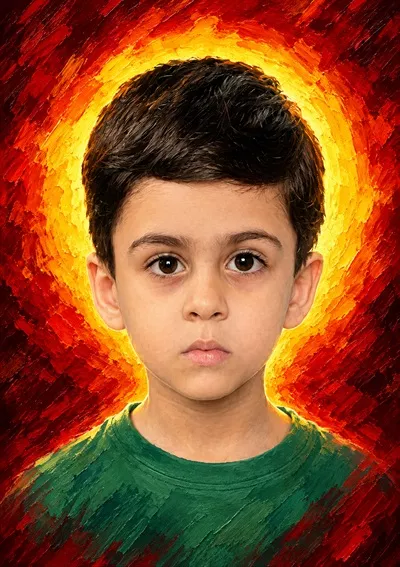عکس شهید رضا رنجبر، دانش آموزی از مدرسه میناب با روحیه ایثار و فداکاری