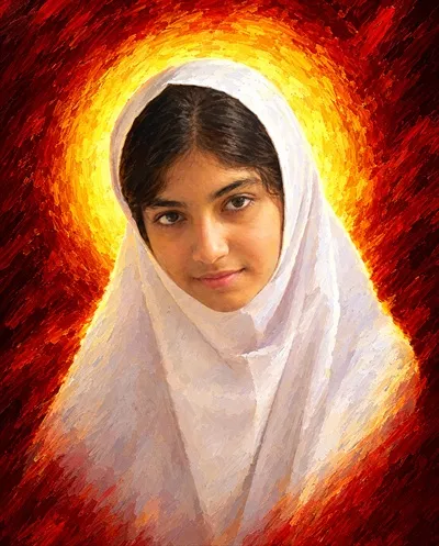 عکس شهیده آریانا عرب کیش، دانش آموزی از مدرسه میناب که در راه وطن جان باخت