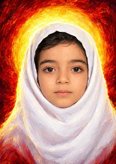 عکس شهیده ریحانه کرمی، دانش آموزی با آرزوهای بزرگ در میناب
