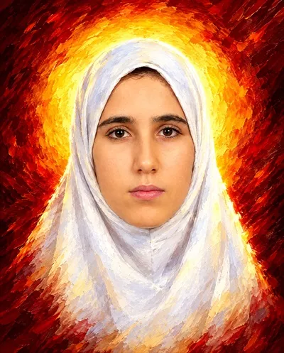 عکس شهیده زینب بهرامی، دانش آموزی با عشق به علم در میناب