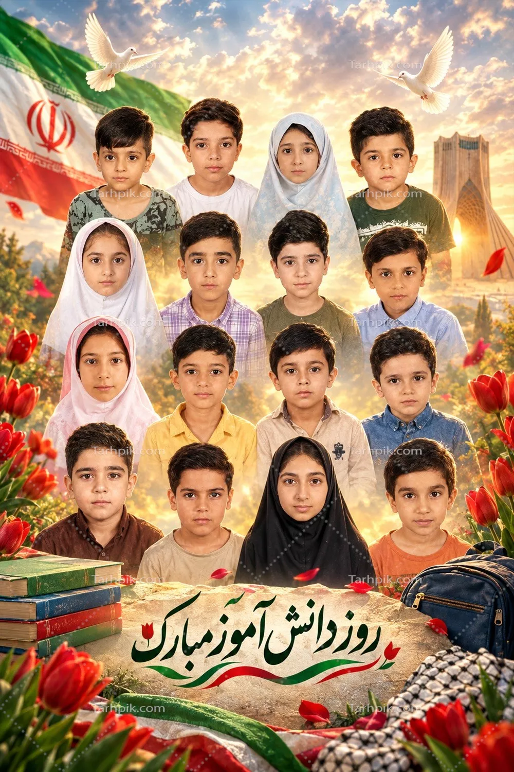 عکس طرح تبریک روز دانش آموز و فعالیت های مرتبط با آن