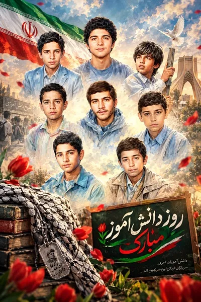 عکس پوستر تبریک روز دانش آموز با پیام های انگیزشی و تشویق کننده