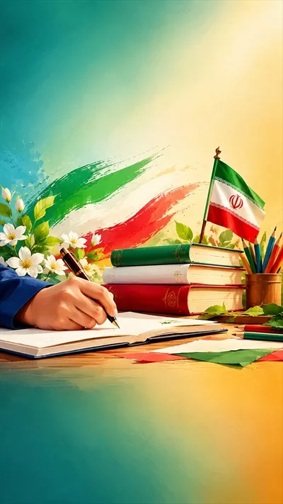 عکس پوستر دانش آموزان و روز دانش آموز با تصاویری از فعالیت های آموزشی