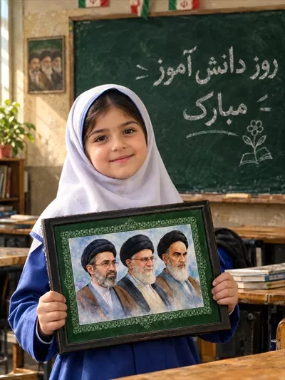 عکس پوستر فرهنگی روز دانش آموزان با تأکید بر اهمیت آموزش و پرورش