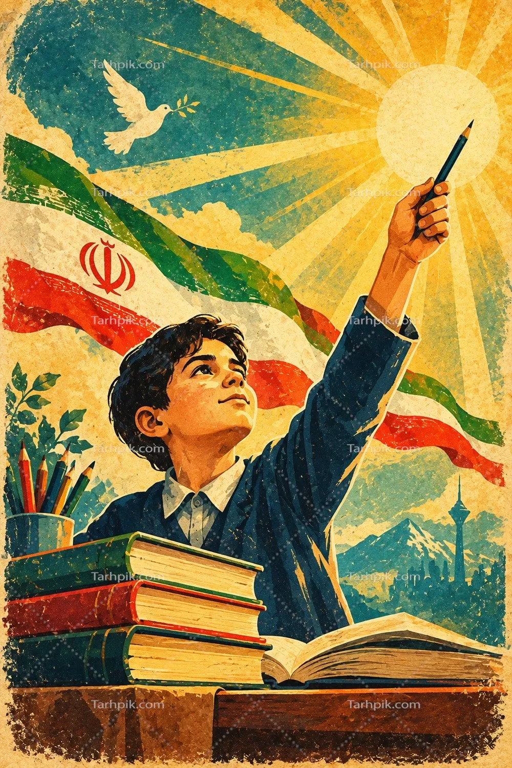 عکس پوستر مناسب مراسم روز دانش آموز با تأکید بر ارزش های آموزشی