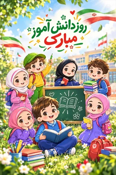 عکس پوستر ویژه روز دانش آموز با طراحی جذاب و خلاقانه