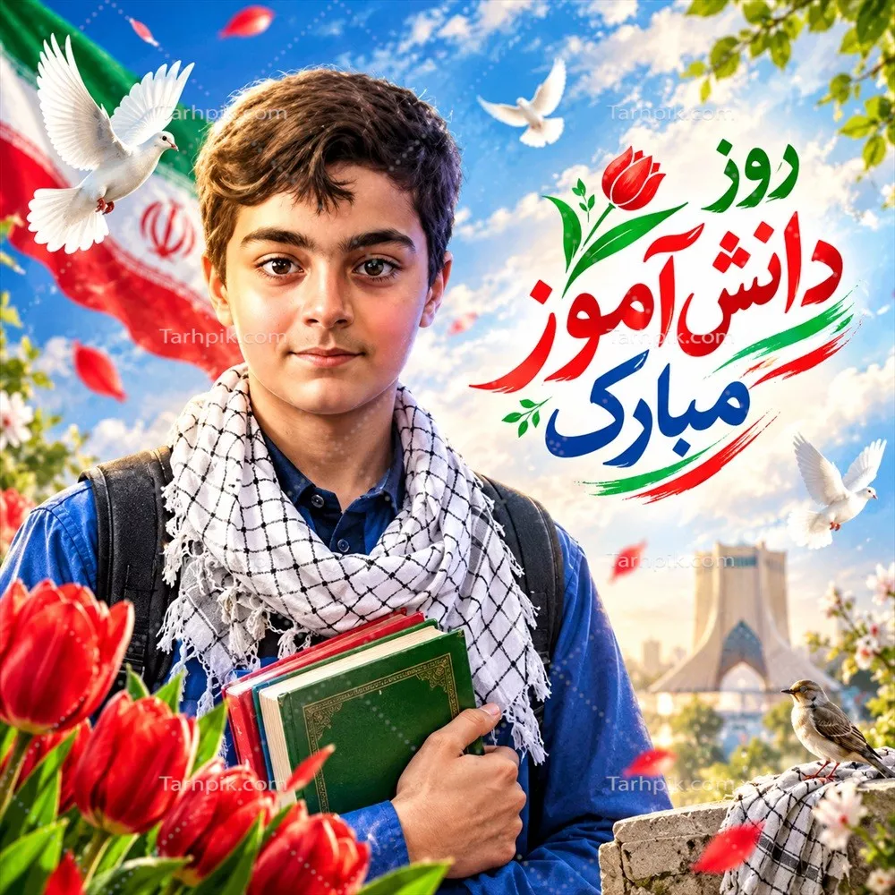 عکس پوسترهای زیبا و جذاب برای تبریک روز دانش آموز