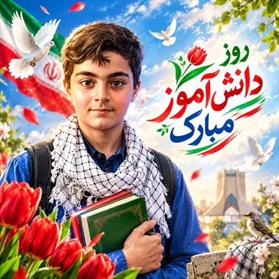 عکس پوسترهای زیبا و جذاب برای تبریک روز دانش آموز
