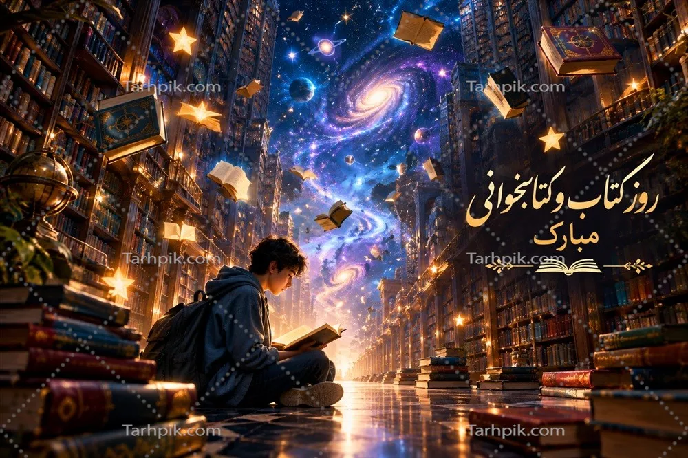 عکس پوستر روز کتاب و کتابخوانی برای افزایش آگاهی