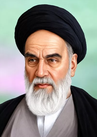 عکس زیبای امام خمینی ساخته شده با هوش مصنوعی