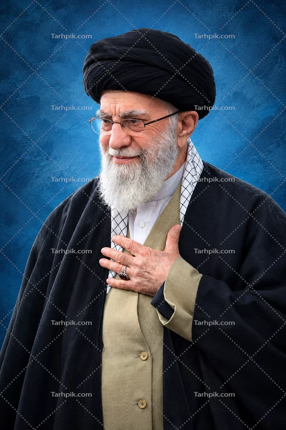 عکس امام شهید سید علی خامنه ای با کیفیت عالی