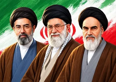 عکس رهبران انقلاب با پس زمینه پرچم برای استفاده در مقالات