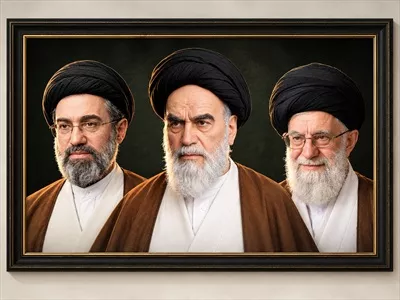 عکس قاب شده رهبران انقلاب اسلامی برای استفاده در کتاب ها