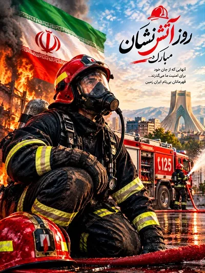عکس روز آتش نشان: گرامیداشت قهرمانان آتش نشانی در ایران