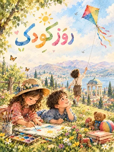 عکس مبارک باد روز کودک: روزی برای شادی و خنده کودکان